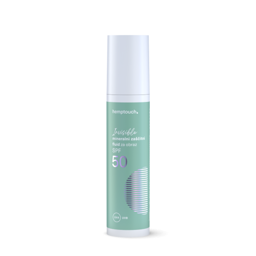 Hemptouch, Invisible mineralni zaščitni fluid za obraz SPF 50, 50 ml