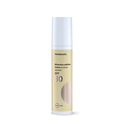 Hemptouch, Mineralna zaščitna krema za obraz SPF 30 tonirana, 50 ml