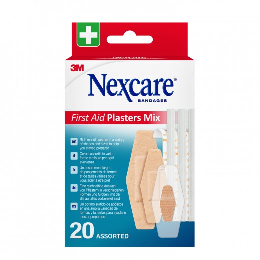 Nexcare™, Mix obližev za prvo pomoč, 20 obližev
