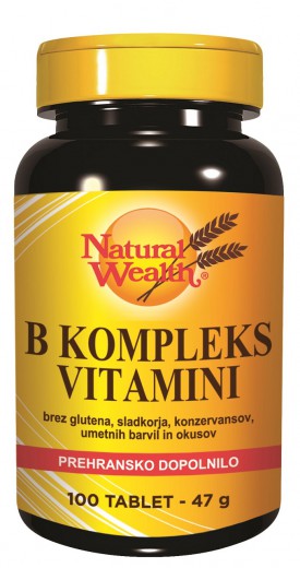 Natural Wealth, vitamini B kompleks, 100 tablet