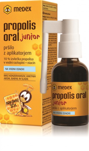 Medex, propolis oral junior, pršilo z aplikatorjem, 30 ml