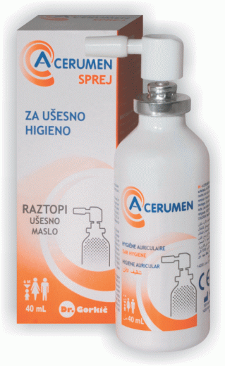 A-CERUMEN sprej za ušesa, 40 ml