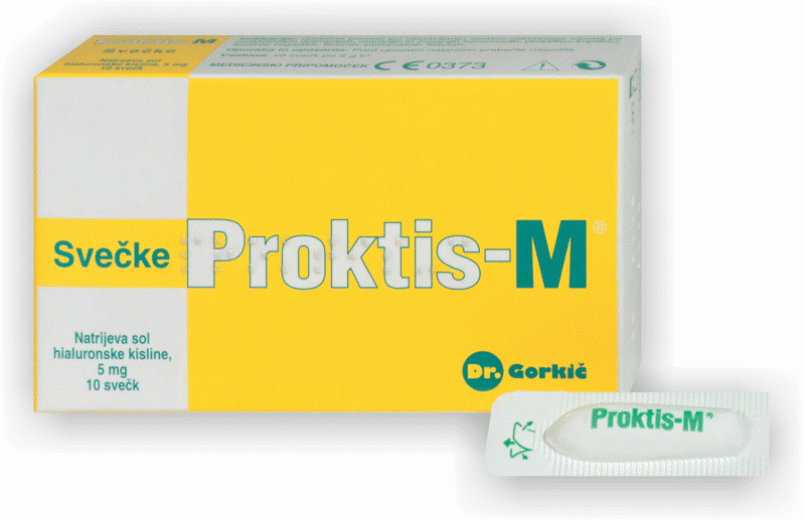PROKTIS-M svečke proti hemeroidom, 10x15 mg