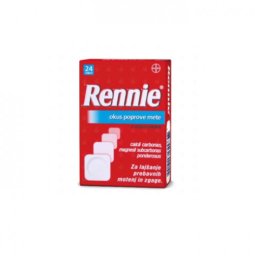 Rennie 680 mg/80 mg, 24 žvečljivih tablet