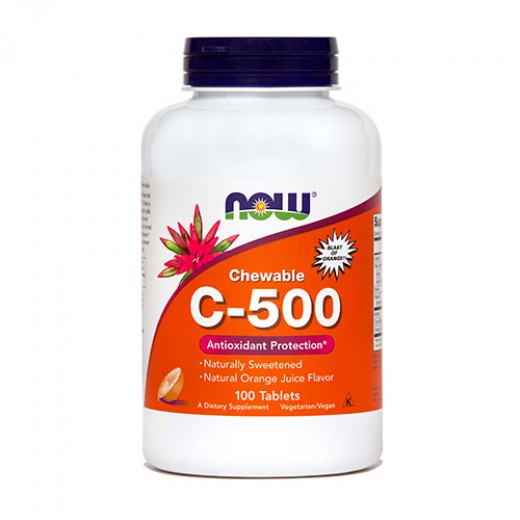 Now, vitamin C - 500, 100 žvečljivih tablet