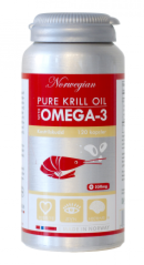 Norwegian Pharma, čisto krilovo olje z omega 3, 120 kapsul