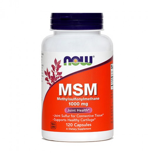 NOW, MSM v kapsulah, 1000 mg, 120 kapsul