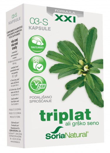 Soria Natural, triplat XXI kapsule s podaljšanim sproščanjem, 30 kapsul