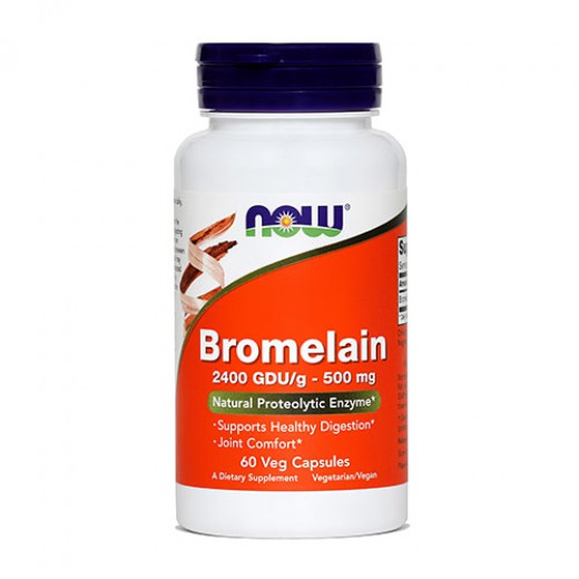 Now, bromelain, 60 kapsul