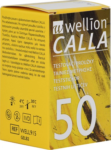Wellion Calla merilni lističi za glukozo v krvi, 50 kom