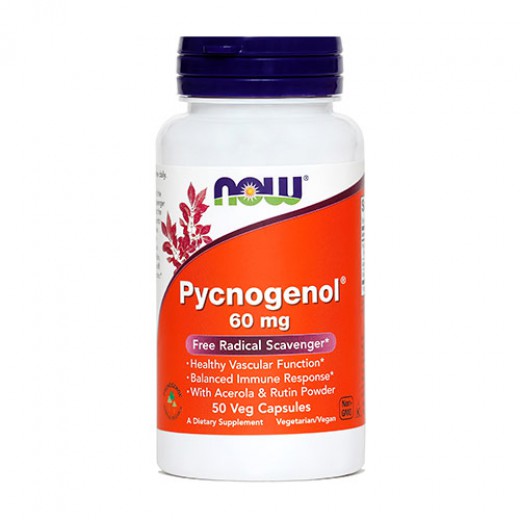 Now, Plycnogenol, 60 mg, 50 kapsul
