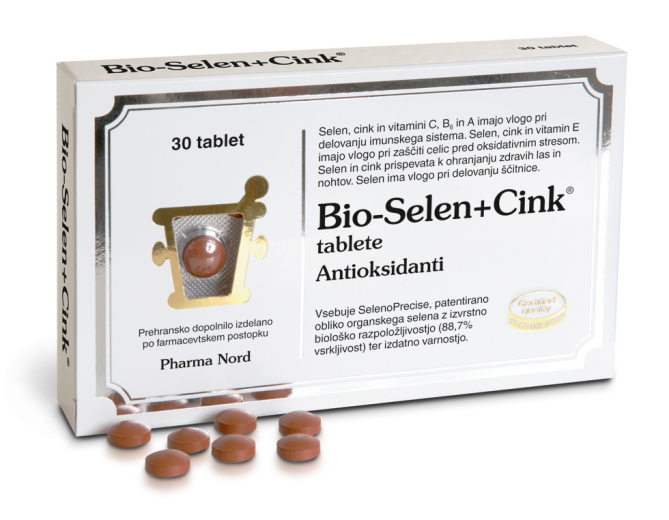 Pharma Nord, bio selen in cink, 30 tablet