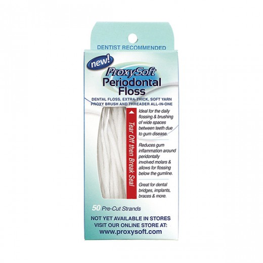 Zobna nitka ProxySoft Periodontal, 50 nitk