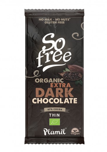 Bio ekstra temna čokolada s 87 % kakava Plamil, 80 g