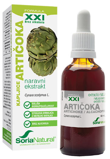 Soria Natural, artičoka XXI kapljice brez alkohola, 50 ml