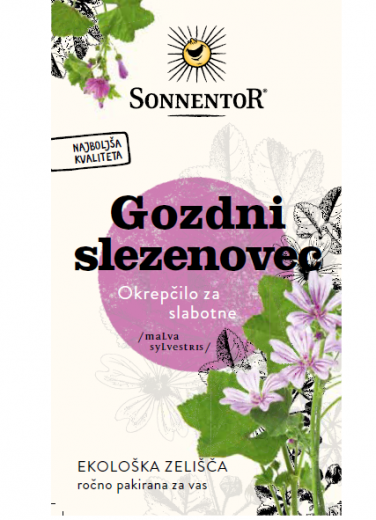 Čaj bio slezenovac gozdni Sonnentor, 50 g