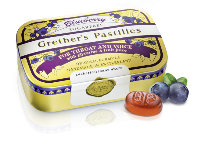 Grether's, pastile borovnica brez sladkorja, 110 g