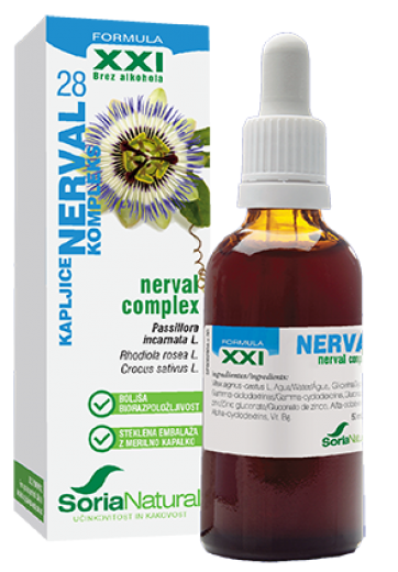 Soria Natural, nerval XXI kompleks kapljice brez alkohola, 50 ml