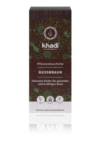 Rastlinska barva za lase Lešnik Khadi, 100 g