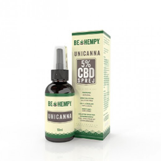 Unicanna sprej, 5% CBD kapljice Be hempy 10 ml