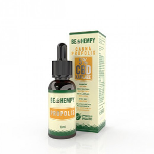 Be Hempy, 5 % CBD konopljine kapljice s propolisom canna propolis, 10 ml