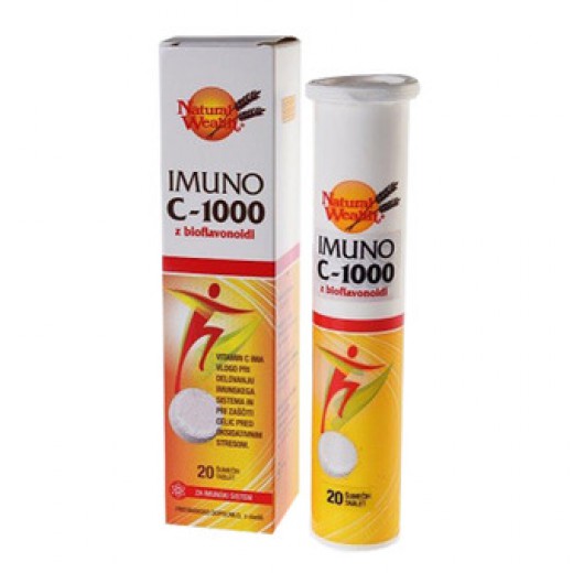 Natural Wealth, Imuno C - 1000, 20 šumečih tablet