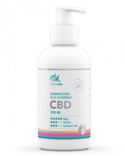 Dermatološko olje za kopanje Alpha CBD, 250 ml