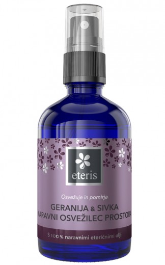 Naravni osvežilec prostora geranija in sivka Eteris, 100 ml 