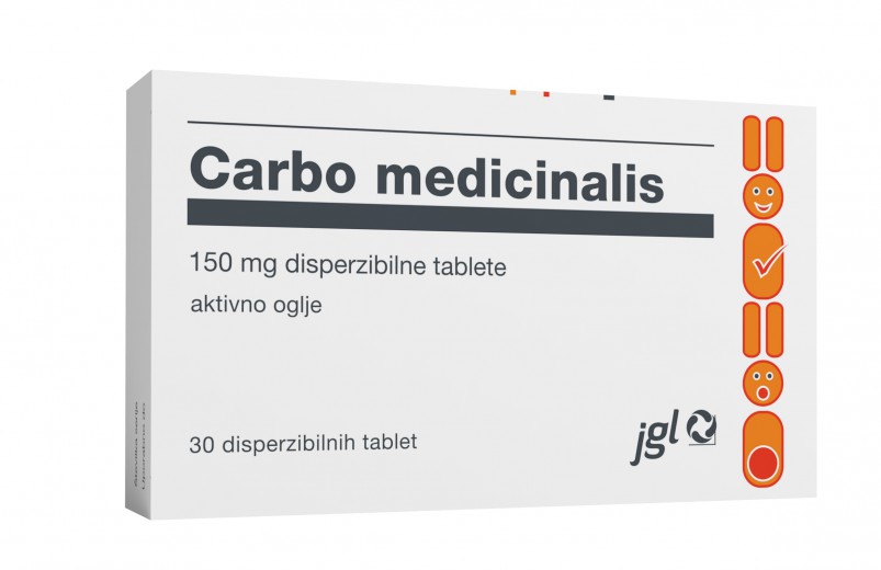 Carbo medicinalis 150 mg disperzibilne tablete, aktivno oglje
