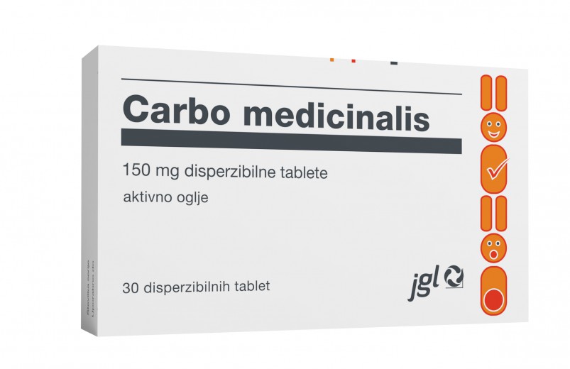 Carbo medicinalis 150 mg disperzibilne tablete, aktivno oglje