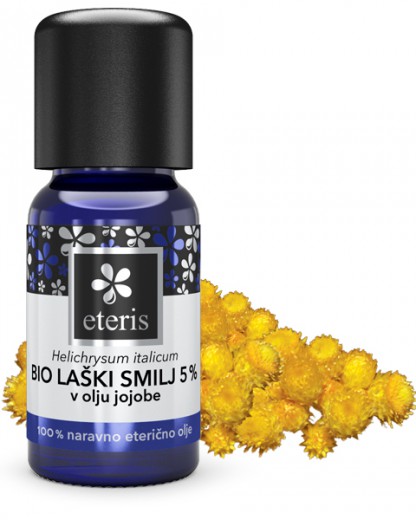 Laški smilj, 5-% eterično olje v jojobinem olju Eteris, 10 ml