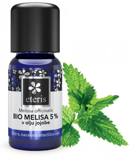 Melisa, 5-% eterično olje v bio jojobinem olju Eteris, 10 ml