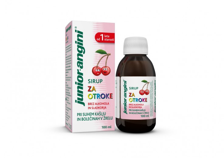 Junior Angini sirup za otroke, 100 ml