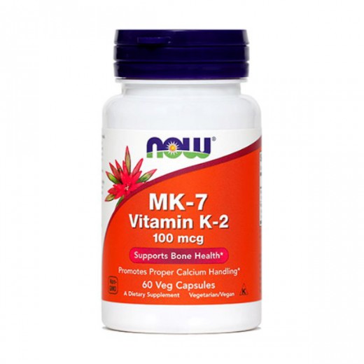 NOW, vitamin K-2 (MK7), 100 µg, 60 kapsul