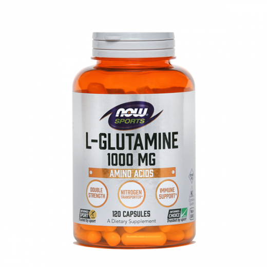 NOW L-GLUTAMIN, 1000 mg, 120 kapsul