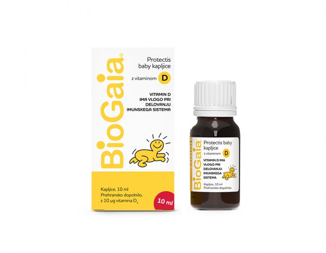 BioGaia Protectis Baby kapljice z vitaminom D, 10 ml