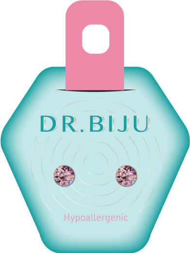 Hipoalergeni uhani Xiri Light Rose