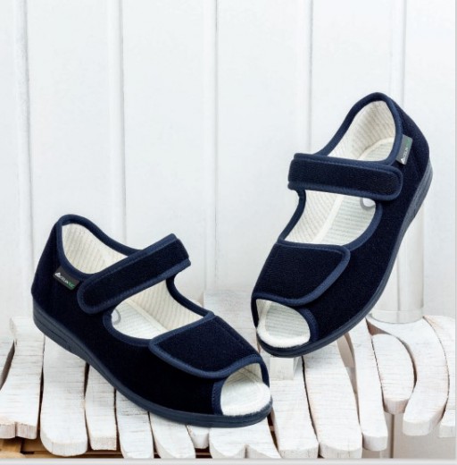 Sandal ORTHO, črn, obutev za občutljiva stopala