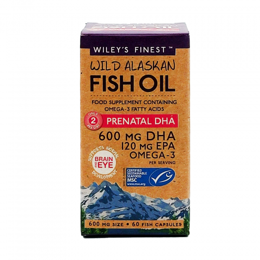 Wild Alaskan fish oil, Prenatal DHA, 60 kap