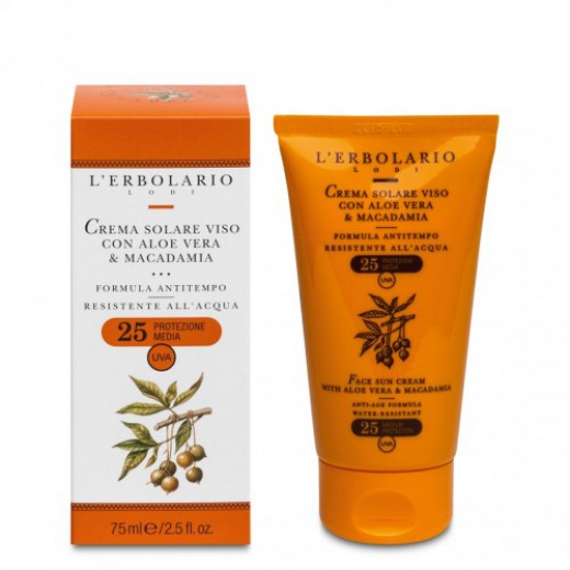 L'Erbolario, Krema za obraz za zaščito pred soncem z anti-aging formulo, SPF 25, 75 ml