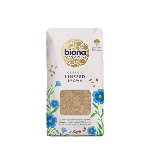 Bio rjava lanena semena Biona, 500 g 