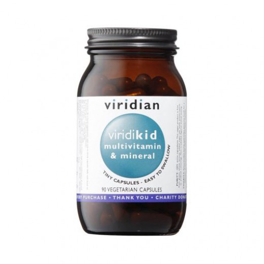Viridian, Viridikid multivitamini in minerali za otroke, 90 kapsul