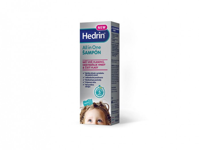 Hedrin All in One, šampon za odstranjevanje uši in gnid, 100 ml + glavnik