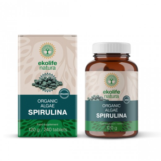 Ekološka alga Spirulina Ekolife natura, 240 tablet