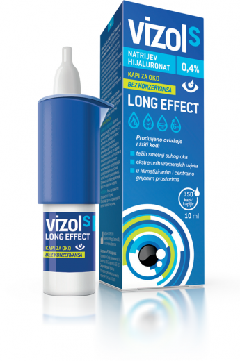 Vizol S 0,4%, LONG EFFECT kapljice za suho oko (10 ml)