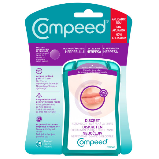 Compeed, obliž proti herpesu, 15 obližev