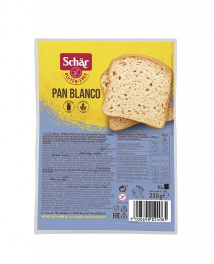 Beli kruh brez glutena Pan Blanco, Schar, 250 g