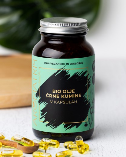 Bio olje črne Kumine v kapsulah, 180 veganskih kapsul