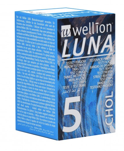 Wellion Luna merilni lističi za holesterol, 5 kom