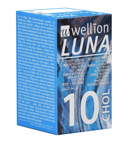 Wellion Luna merilni lističi za holesterol, 10 kom
